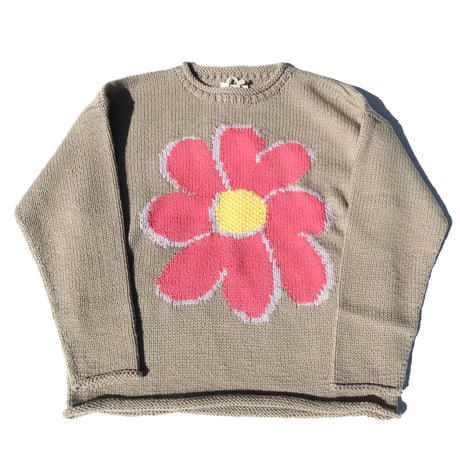 ChahChah - "FLOWER with LOVE" HAND KNIT (MOCA)