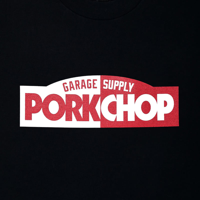 PORKCHOP GARAGE SUPPLY - BLOCK LOGO TEE (BLACK)