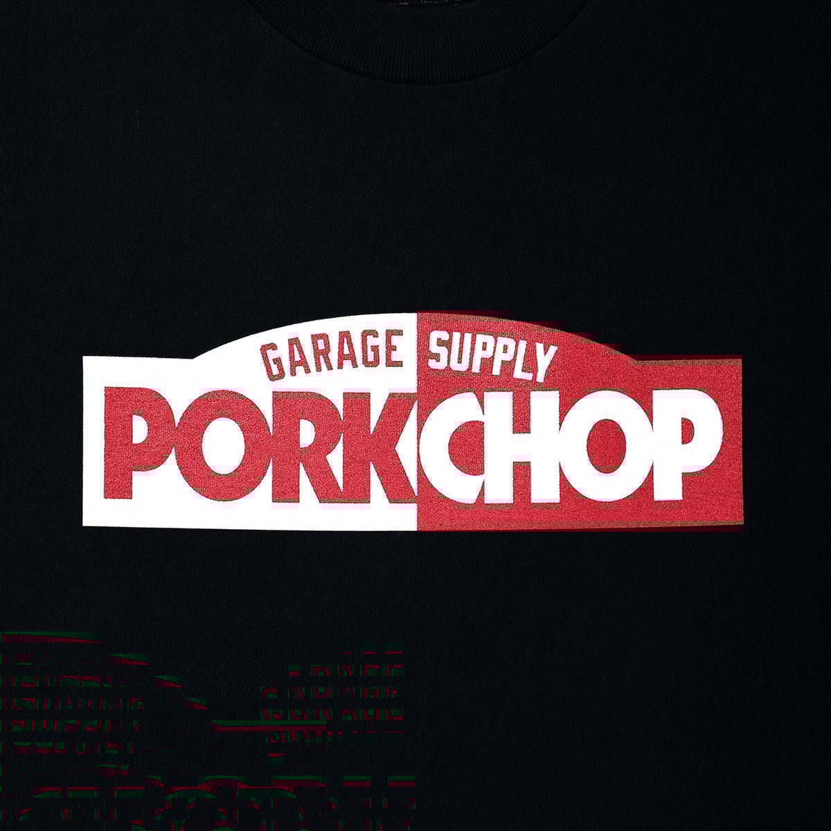PORKCHOP GARAGE SUPPLY - BLOCK LOGO TEE (BLACK)