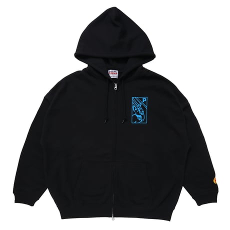 PORKCHOP GARAGE SUPLLY - O.P.SQUARE ZIP UP HOODIE/BLACK