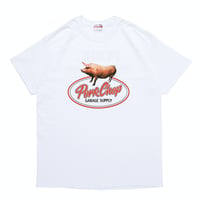 PORKCHOP - SCRIPT PORK TEE (WHITE)