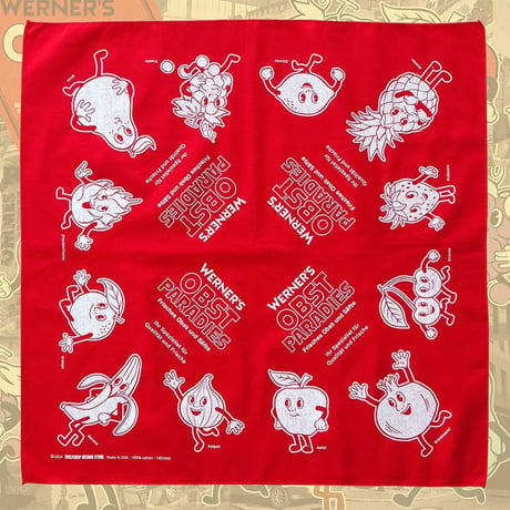 DAILYCHOP DESIGN STORE - BANDANA 01”WERNER'S OBST PARADIES"