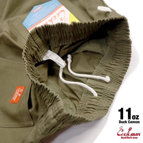 COOKMAN - Chef Pants Duck Canvas Olive