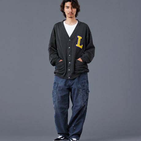 LIBERAIDERS - GARMENT DYED SWEAT CARDIGAN 77302