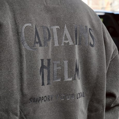 CAPTAINS HELM - #PIGMENT DYE LOGO CREW SWEAT