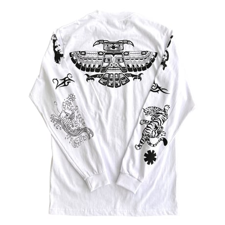 R.H.C.P - "アンソニーキーディス Tattoo" Tシャツ L/S   (ホワイト)
