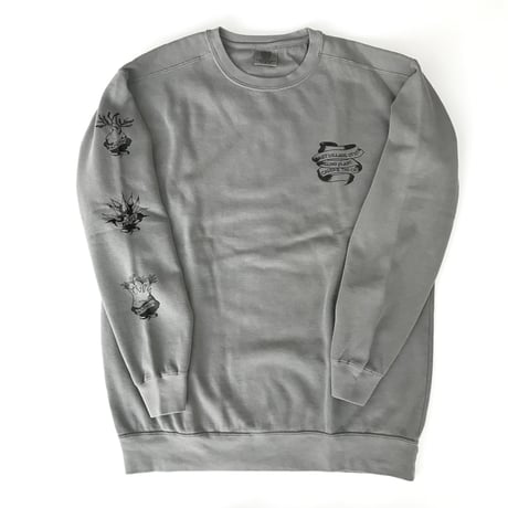 CAUDEX THE CAT × Willing plant × east village OTHER - CREW SWEAT (GRAY)