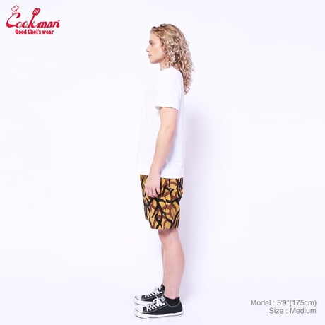 COOKMAN - Chef Pants Short Tribal Camo Beige