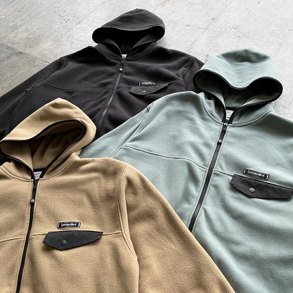 CAPTAINS HELM - #RECYCLE FLEECE ZIP HOODIE | ea