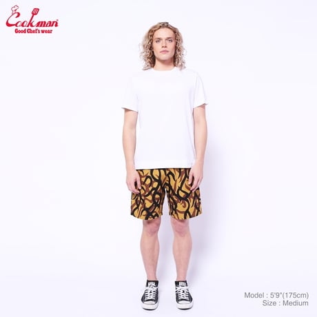 COOKMAN - Chef Pants Short Tribal Camo Beige