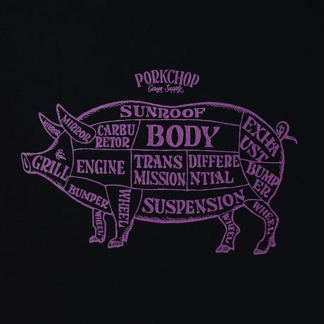 PORKCHOP GARAGE SUPPLY - MULTI  LOGOS TEE