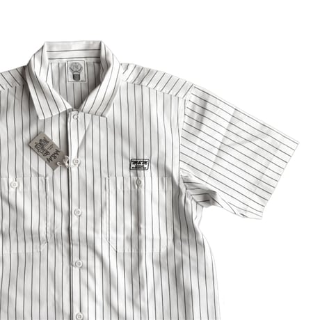 M&M CUSTOM PEFORMANCE - STRIPE WORK SHIRT (OFF WHITE) 21-MSH-001