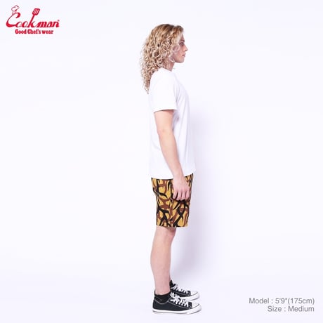COOKMAN - Chef Pants Short Tribal Camo Beige