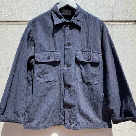 NAOSHIYA CUSTOM FACTORY -日本の伝統生地で現代服を作る "藍と柿渋のストライプ" シャツ