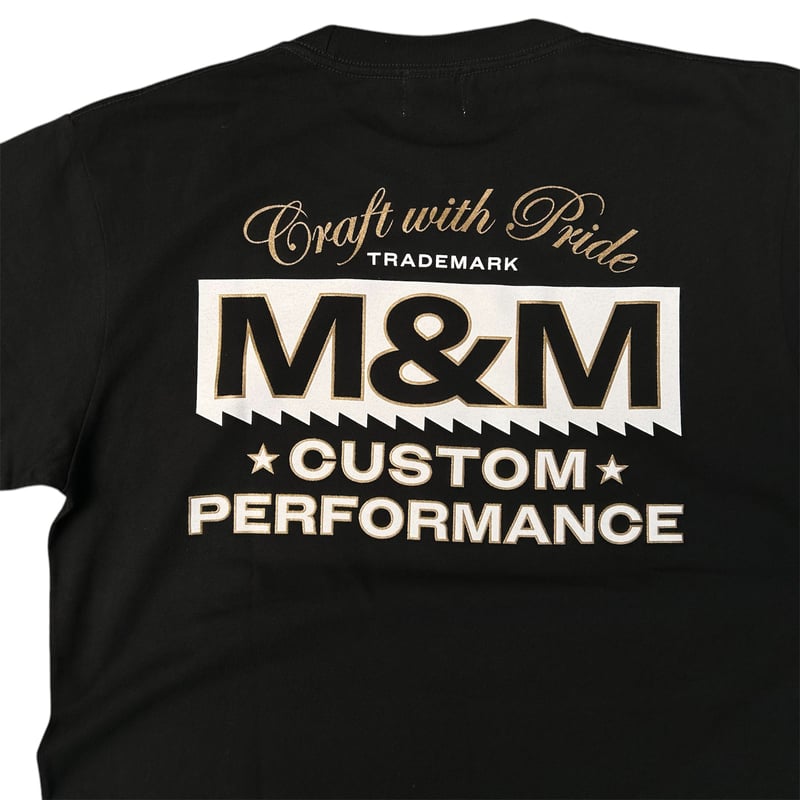 M＆M Customperformance 本立て ウッド　黒×白　ロゴ　★ M＆M Customperformance 本立て ウッド 黒×白 ロゴ ☆安い