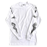 R.H.C.P - "アンソニーキーディス Tattoo" Tシャツ L/S   (ホワイト)
