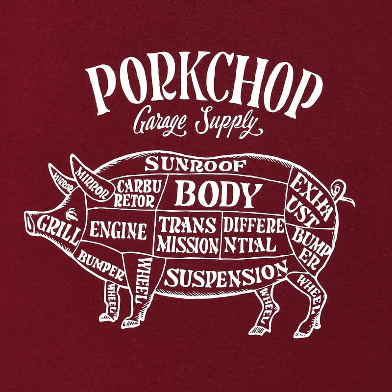 PORKCHOP GARAGE SUPPLY - PORK FRONT TEE 25 | ea