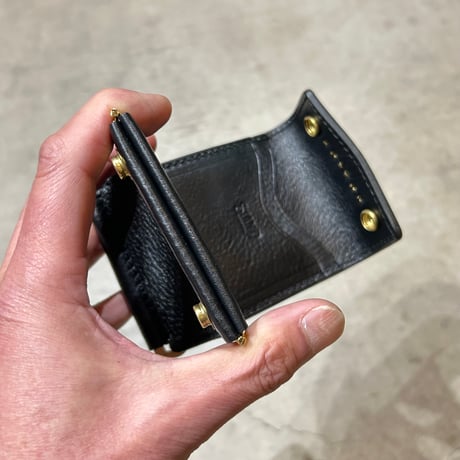 STAND REPAIR WORKS - MONEYCLIP WALLET "BLACK" 真鍮Studs Ver.