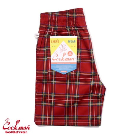 COOKMAN - Chef Pants Short Tartan Red