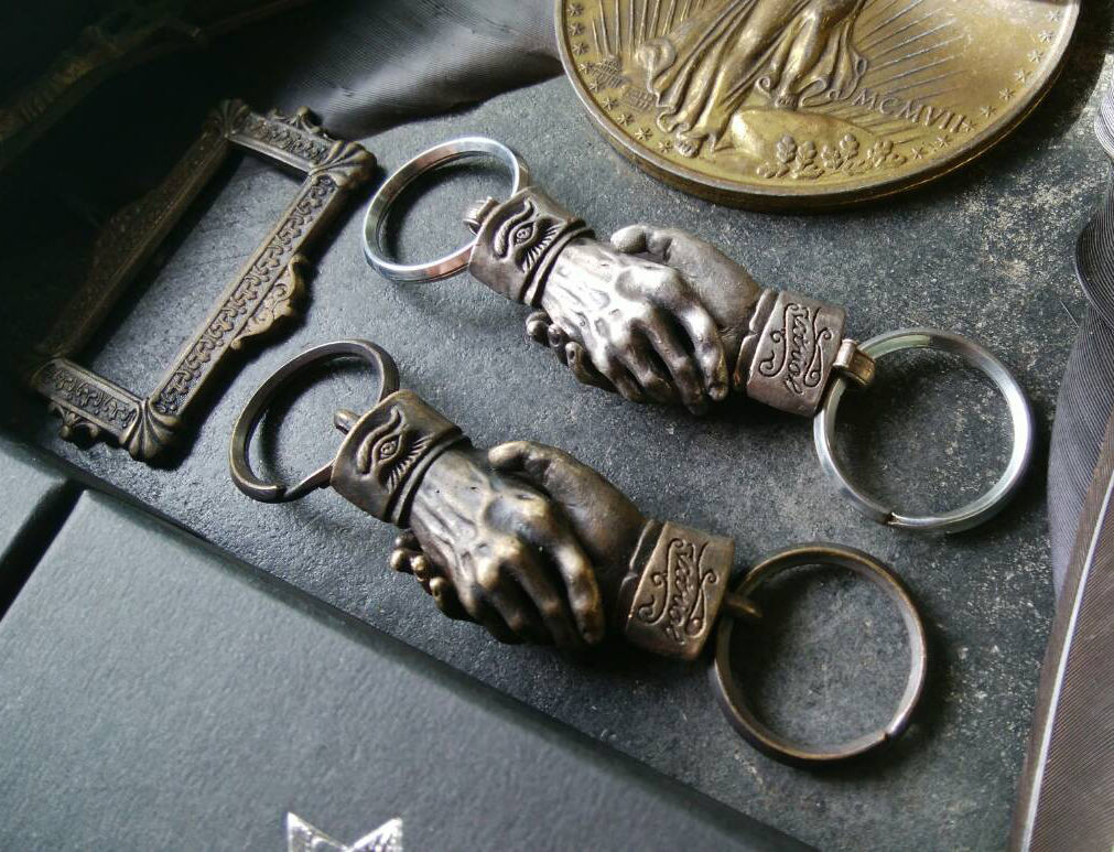 Shake Hands Keyring - Silver(シルバー製) (Made by vi Shake Hands Keyring - Silver(シルバー製) (Made by vi