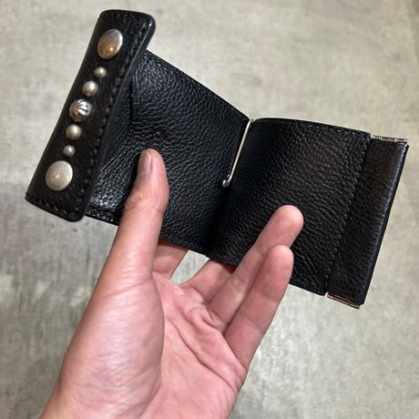 STAND REPAIR WORKS - MONEYCLIP WALLET "BLACK" Studs Ver.