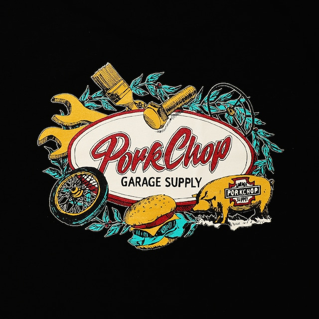 その他 PORKCHOP GARAGE SUPPLY CROWN L SIGN PORKCHOP GARAGE SUPPLY - OVAL&STUFF L/S TEE | e