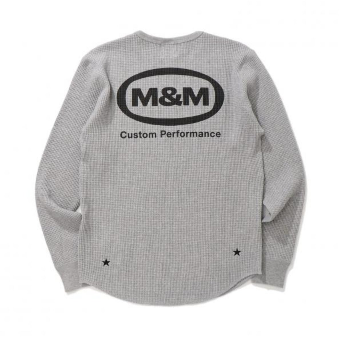M&M CUSTOM PERFORMANCE WAFFLE L/S灰XLサーマル