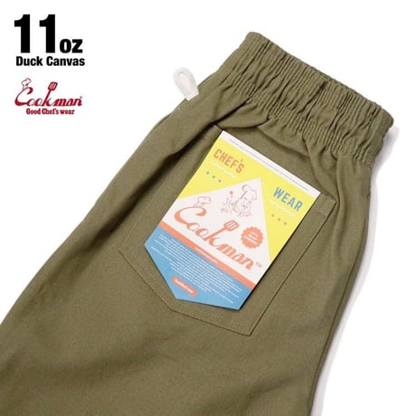COOKMAN - Chef Pants Duck Canvas Olive