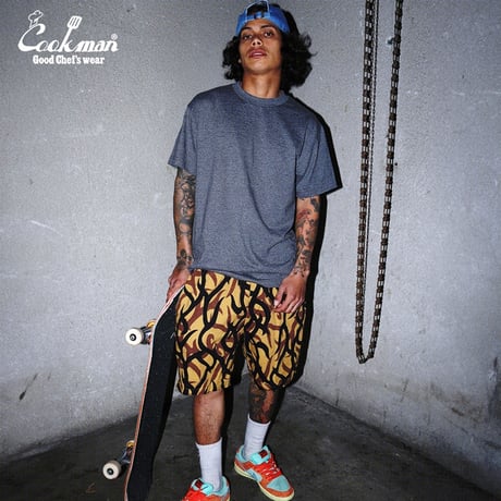 COOKMAN - Chef Pants Short Tribal Camo Beige