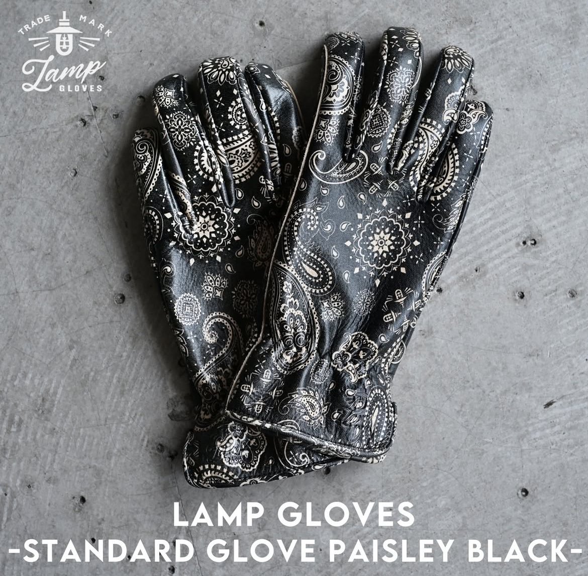 ランプグローブスWINTER GLOVE- PAISLEY BLACK LAMP GLOVES WINTER GLOVE（ランプグローブスウィンターグローブ