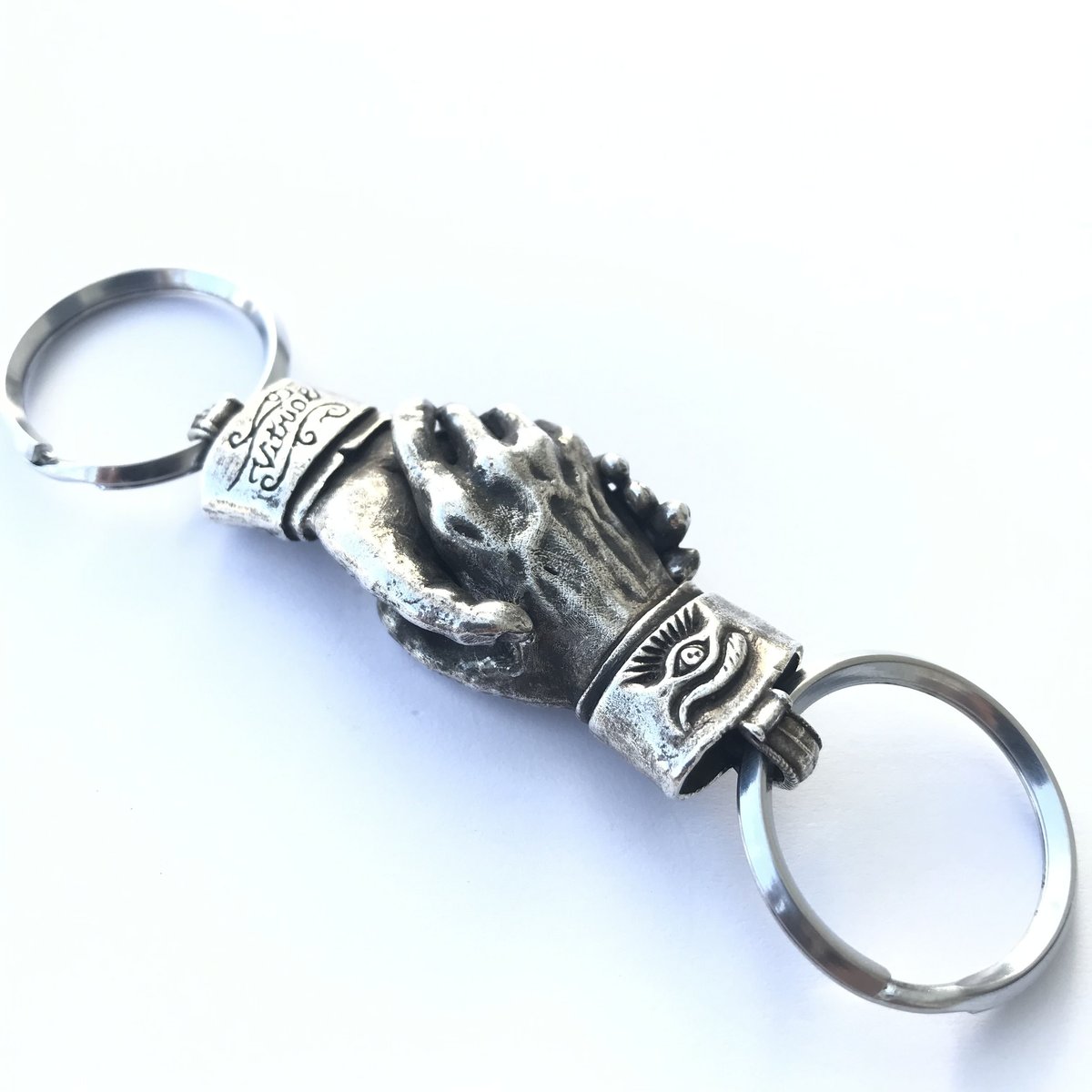 新しい到着 - Keyring Hands Shake Silver(シルバー製) 小物