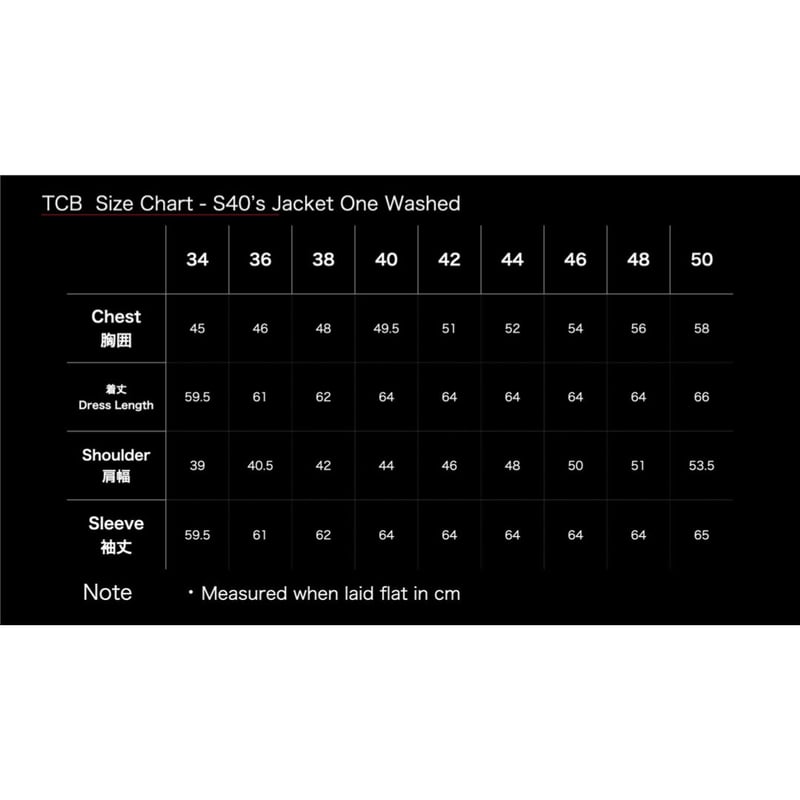 TCBジーンズS40's Jacket 大戦 Tバック 40インチ - Gジャン/デニム