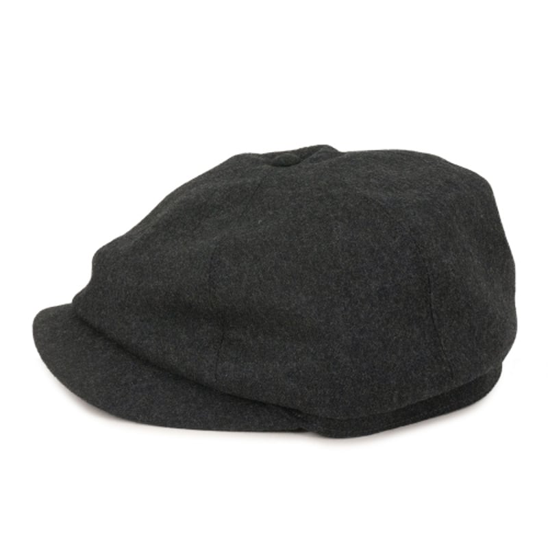THE H.W. DOG CO. ブラック ベレー帽 THE H.W.DOG&CO. ウールアルパカ|シンセティックレザー|ベレー