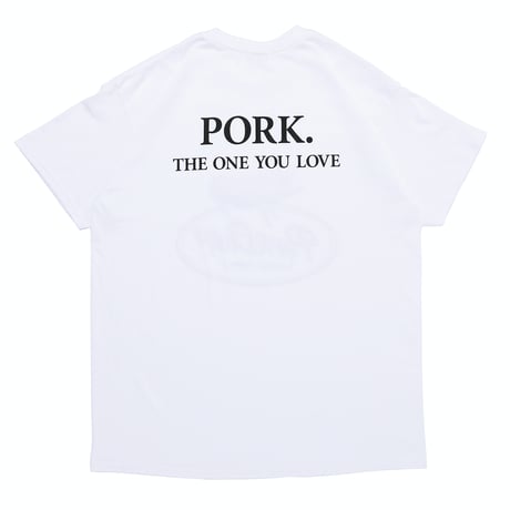 PORKCHOP - SCRIPT PORK TEE (WHITE)