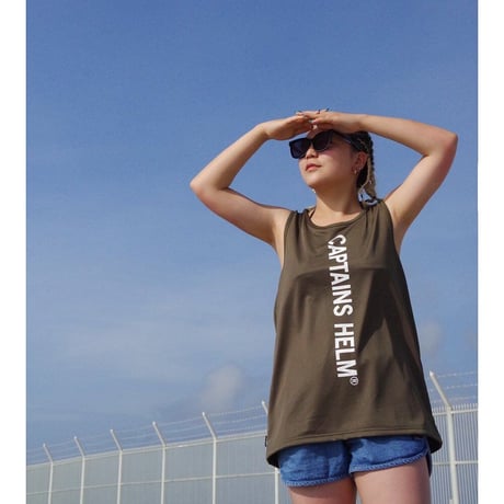 CAPTAINS HELM - #BIG LOGO DOUBLE MESH TANK-TOP