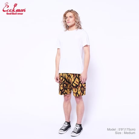 COOKMAN - Chef Pants Short Tribal Camo Beige