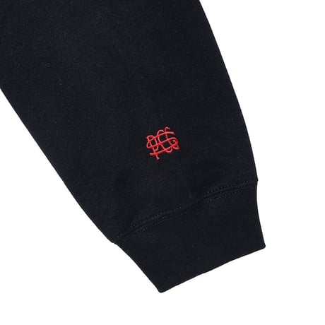 PORKCHOP - CIRCLE SCRIPT HOODIE / BLACK
