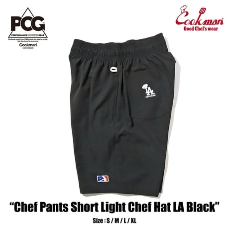 COOKMAN - Chef Pants Short Light Chef Hat LA