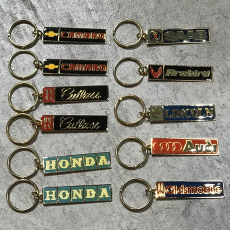 1970s Hot Rod Metal Key Chains