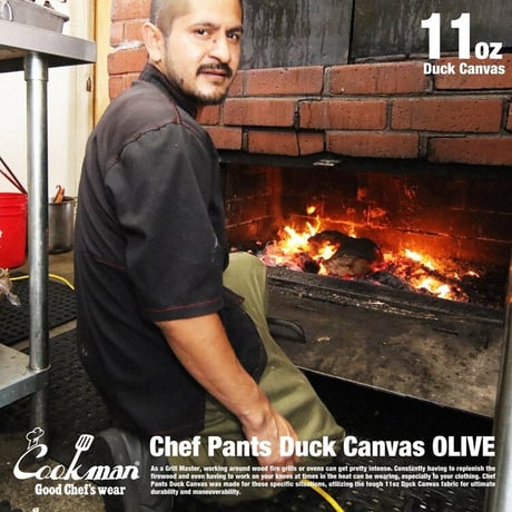 COOKMAN - Chef Pants Duck Canvas Olive