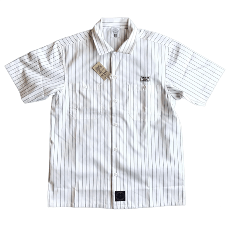 M&M CUSTOM PEFORMANCE - STRIPE WORK SHIRT (OFF WHITE) 21-MSH-001
