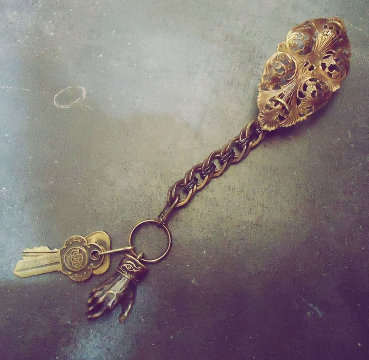 Shake Hands Keyring - Brass(真鍮製) (Made by vitri...