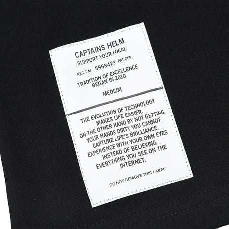 CAPTAINS HELM - #P.F.P.S. RELAX S/S TEE -BLACK