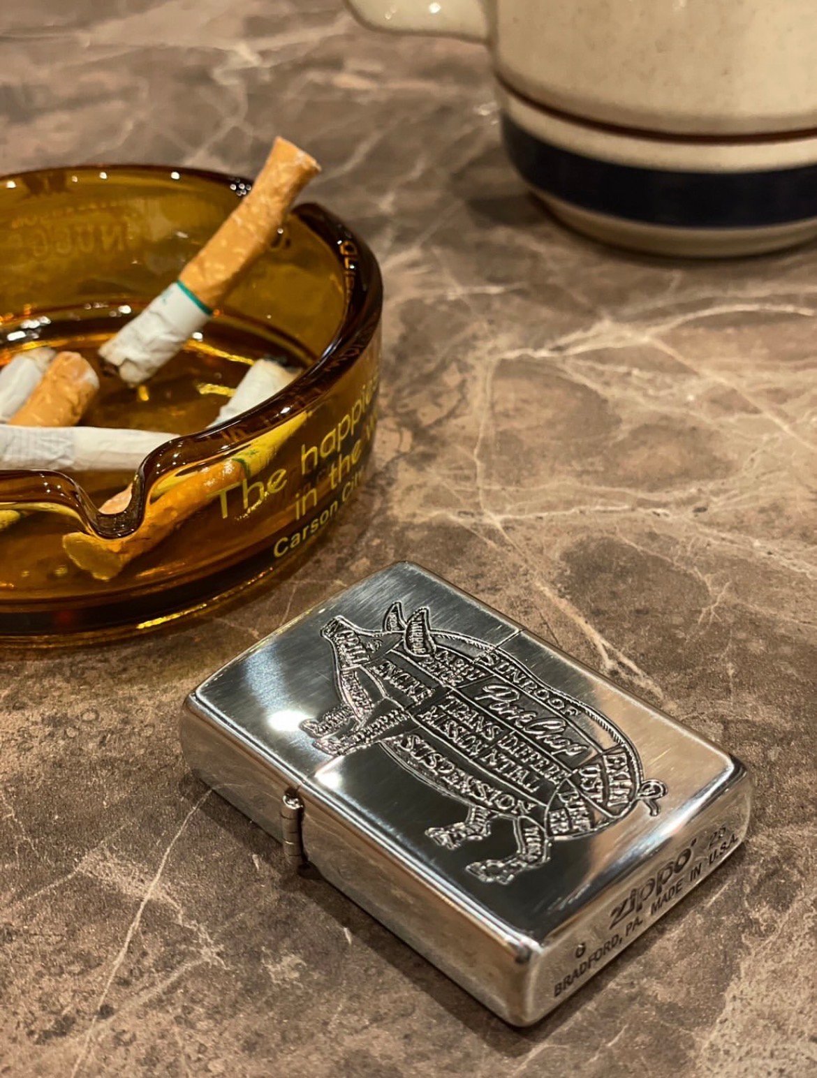 PORKCHOP GARAGE SUPPLLY - PORK ZIPPO 2025/SILVE