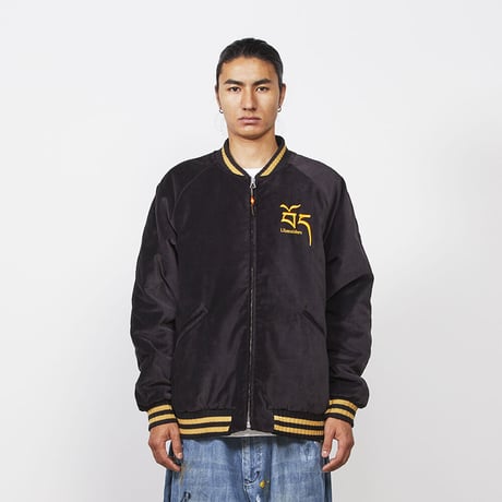 Liberaiders®︎ - VELOUR VARSITY JACKET (BLACK)