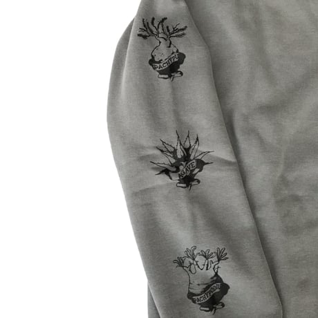 CAUDEX THE CAT × Willing plant × east village OTHER - CREW SWEAT (GRAY)