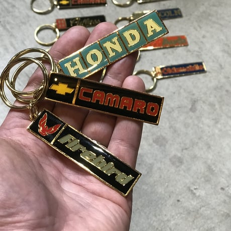 1970s Hot Rod Metal Key Chains