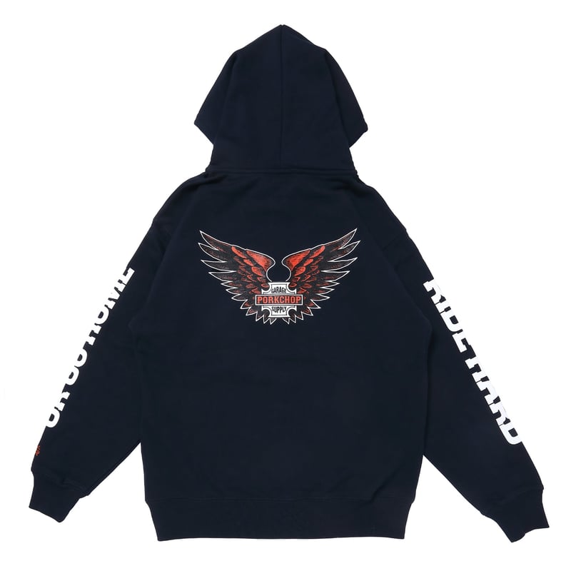 PORKCHOP - B＆S WING ZIP UP HOODIE/NAVY | east v 