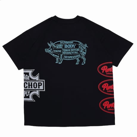 PORKCHOP GARAGE SUPPLY - MULTI  LOGOS TEE