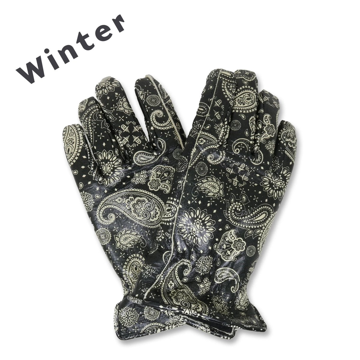 ランプグローブスWINTER GLOVE- PAISLEY BLACK LAMP GLOVES - WINTER GLOVE- PAISLEY BLACK | eas